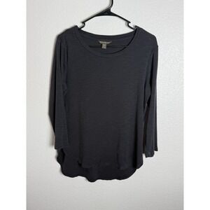 Tommy Bahama Womens Medium Gray Long Sleeve Scoop Neck Knit Casual‎ Top M